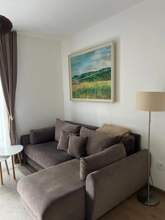 Dnevni boravak apartmana sa umetničkom slikom